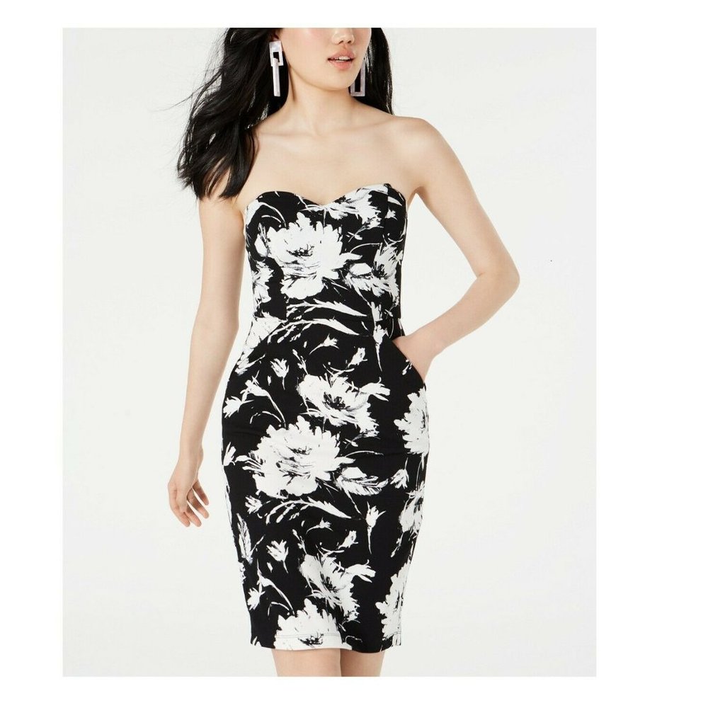B Darlin Junior 13/14 Black White Dress NWT AD20